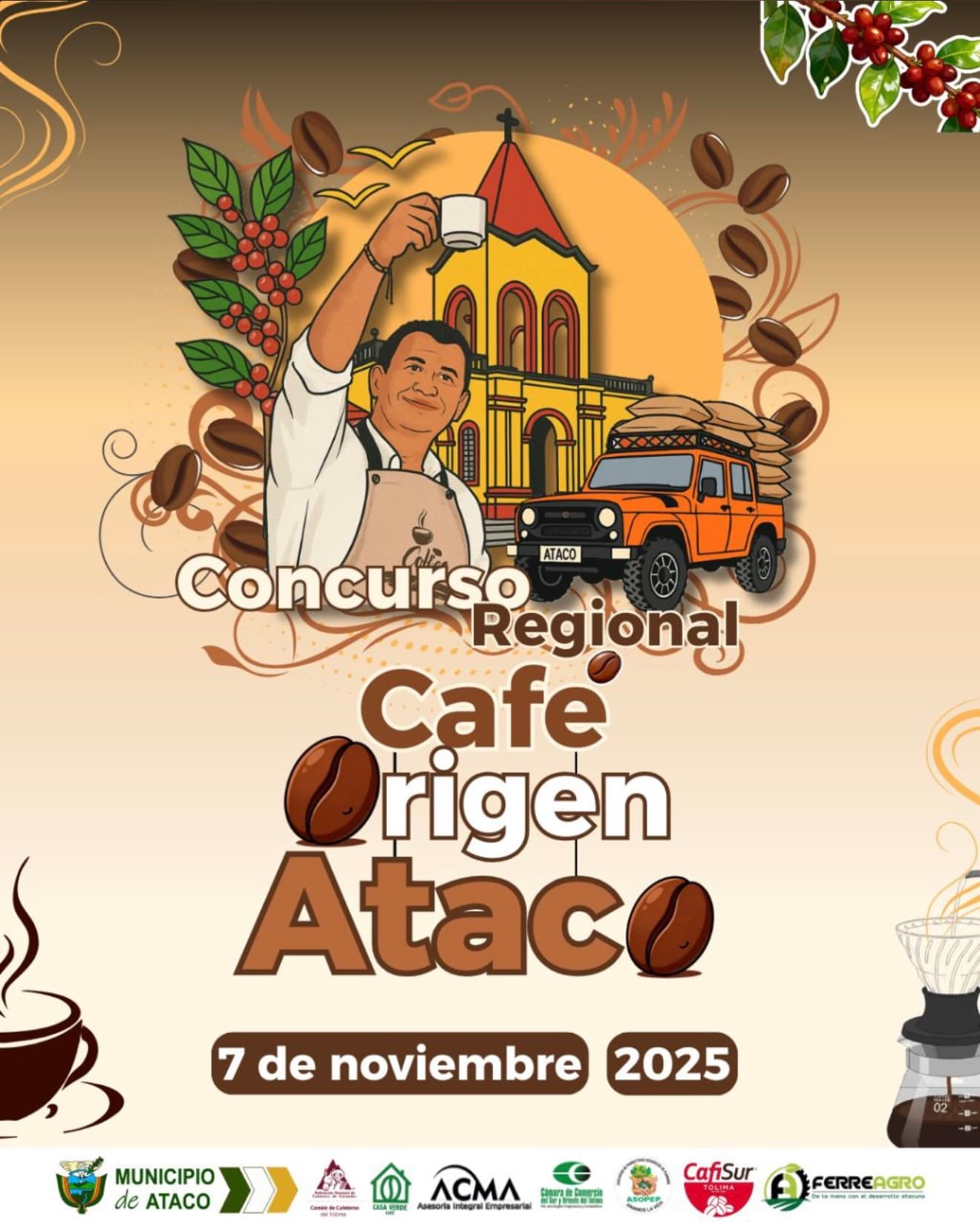 Póster Concurso Regional Café Origen Ataco 2025